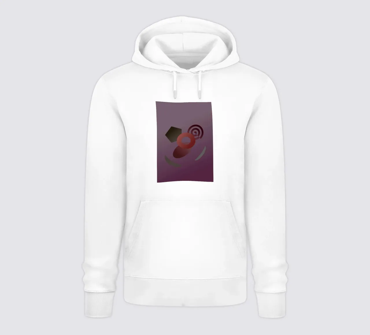 Modello geometrico astratto con sfondo viola felpa con cappuccio da Something for you