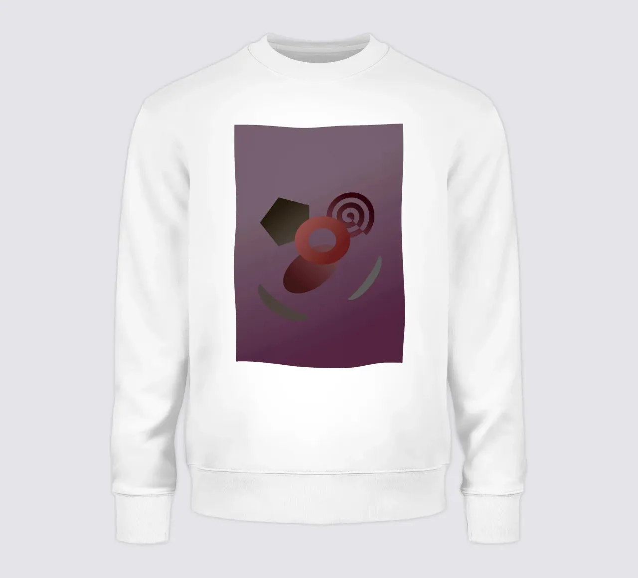 Abstract geometric pattern with purple background sweatshirt by Something for you