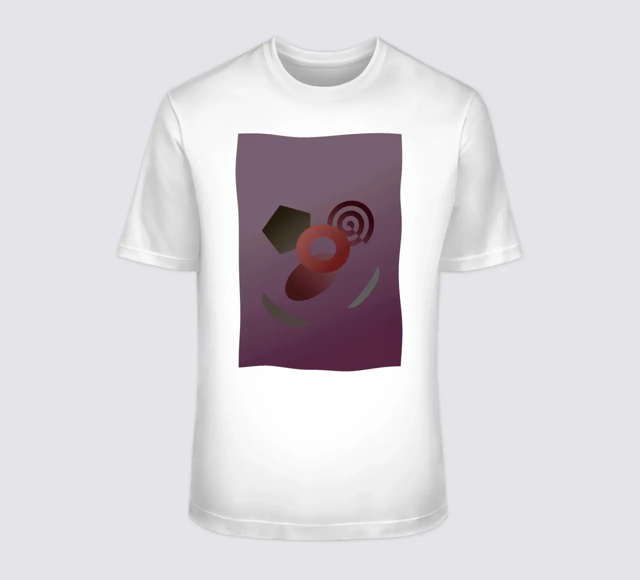 Abstract geometric pattern with purple background t-shirt by Something for you