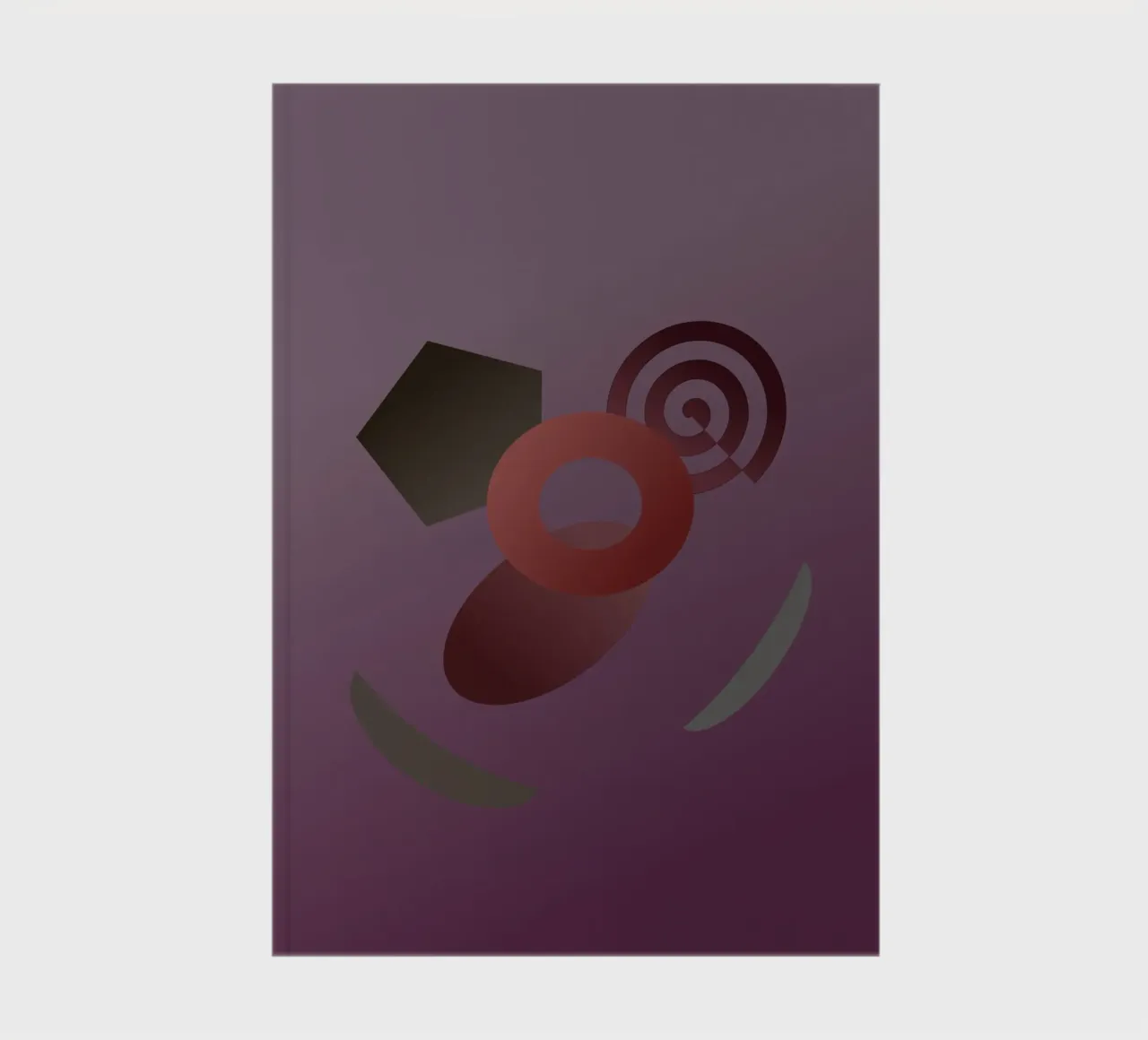 Abstract geometric pattern with purple background notebook by Something for you