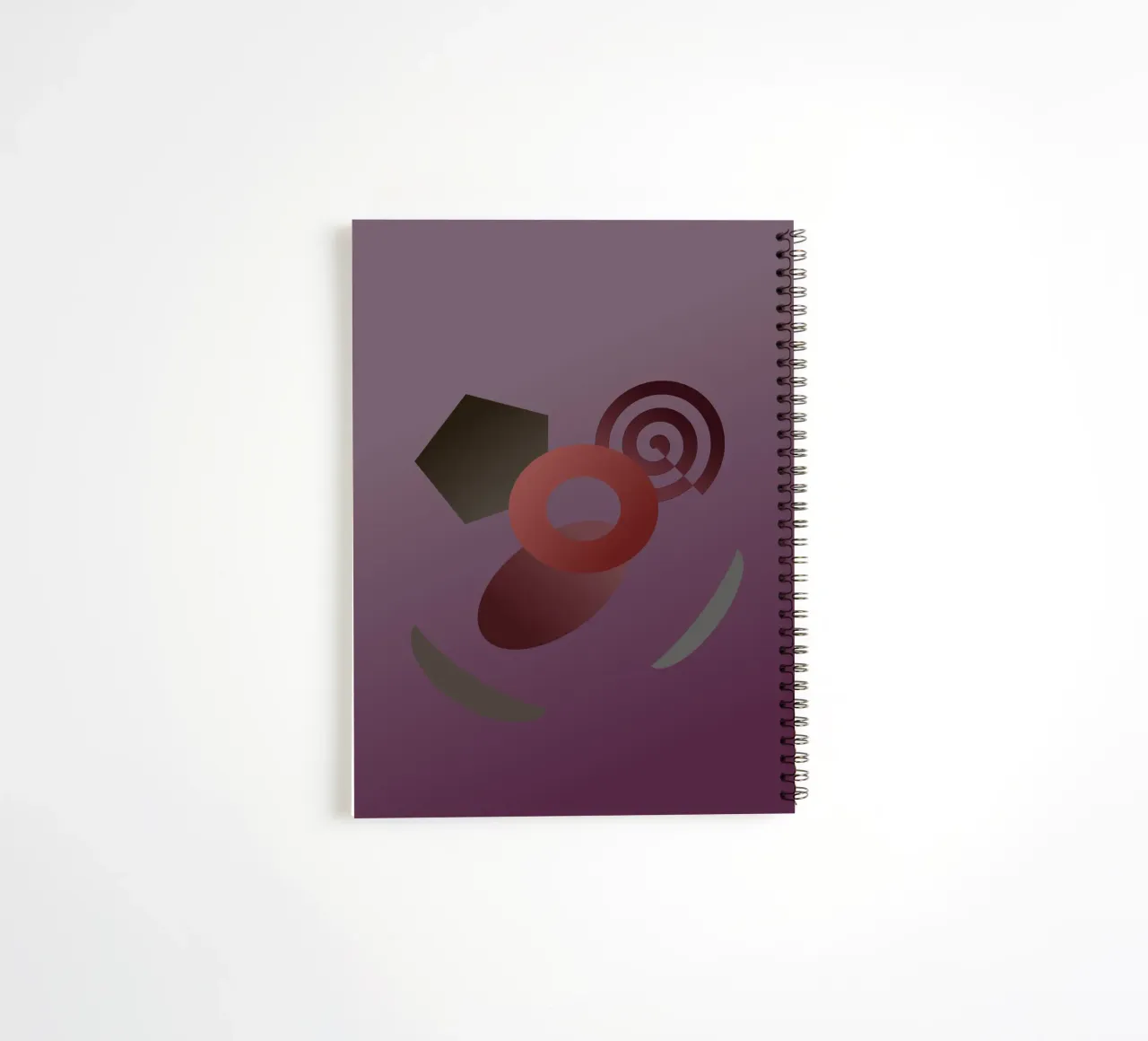 Abstract geometric pattern with purple background spiral notebook by Something for you