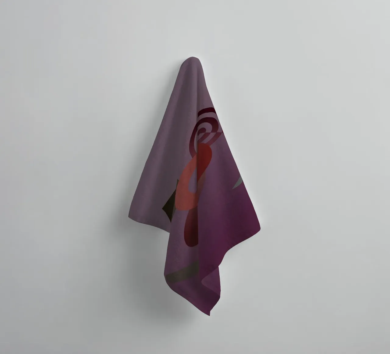 Abstract geometric pattern with purple background towel by Something for you