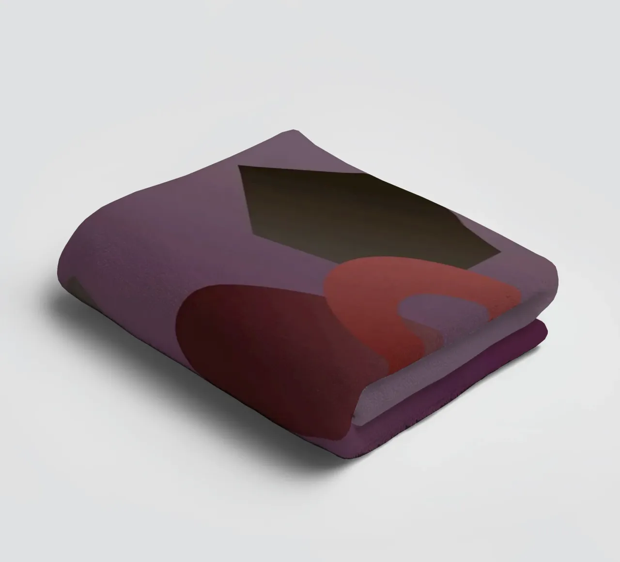 Abstract geometric pattern with purple background towel by Something for you