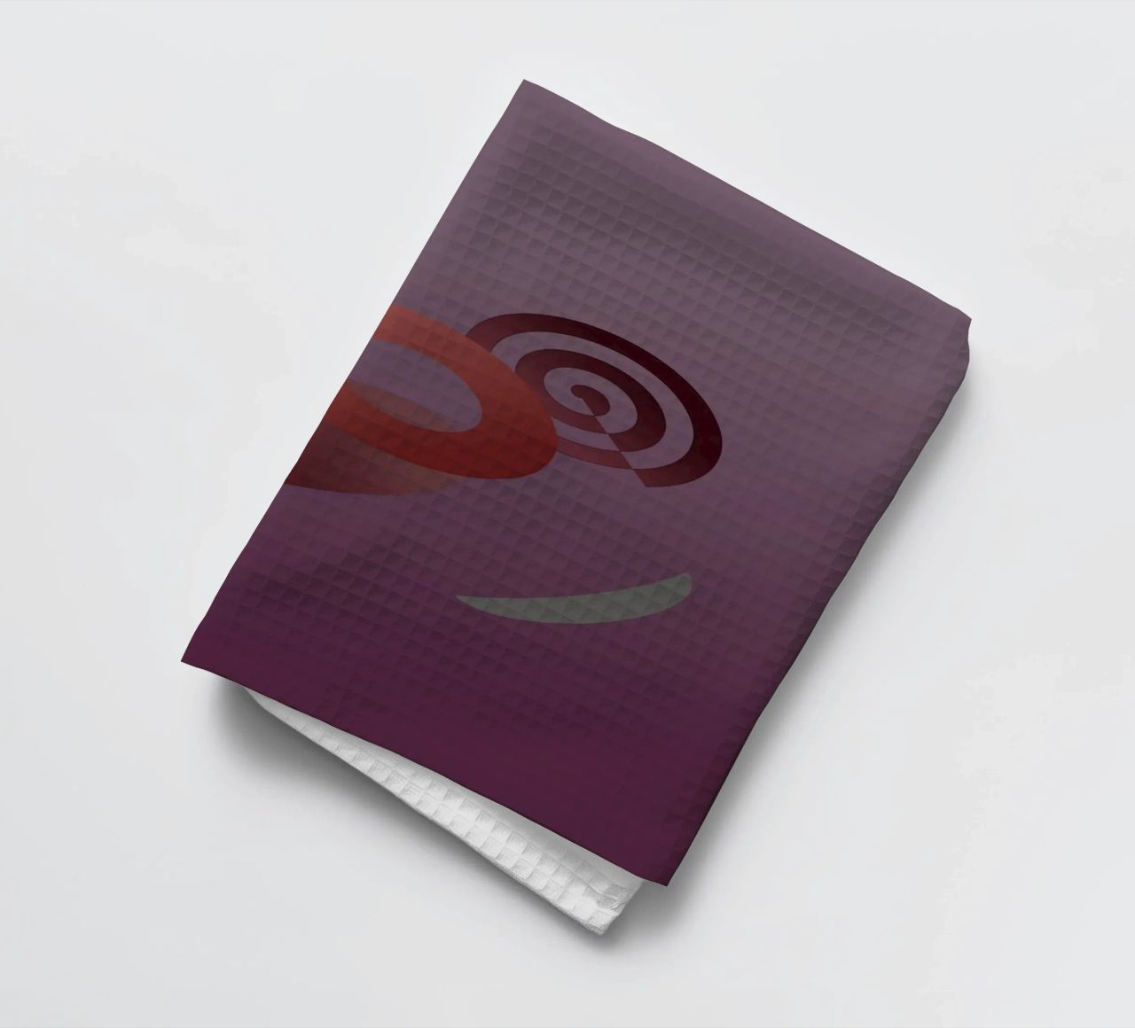 Abstract geometrisch patroon met paarse achtergrond theedoek van Something for you
