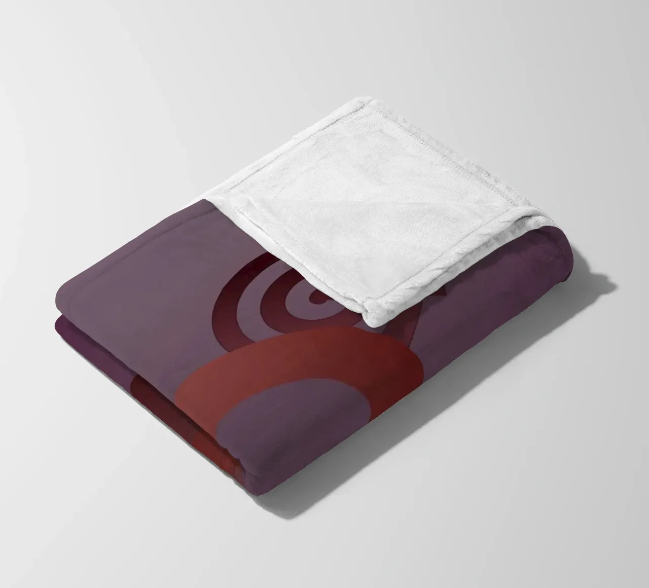 Abstract geometric pattern with purple background fleece blanket by Something for you