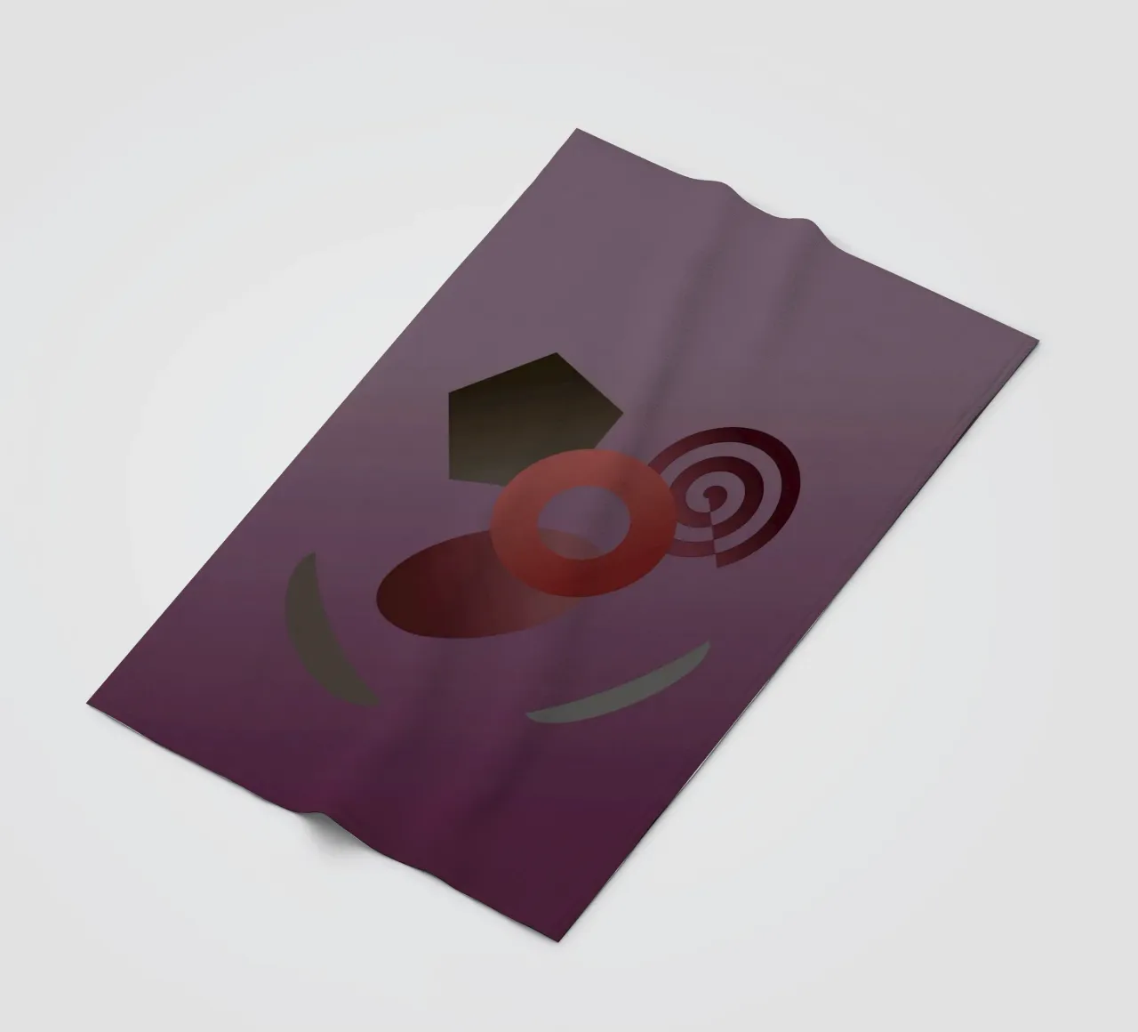 Abstract geometric pattern with purple background fleece blanket by Something for you