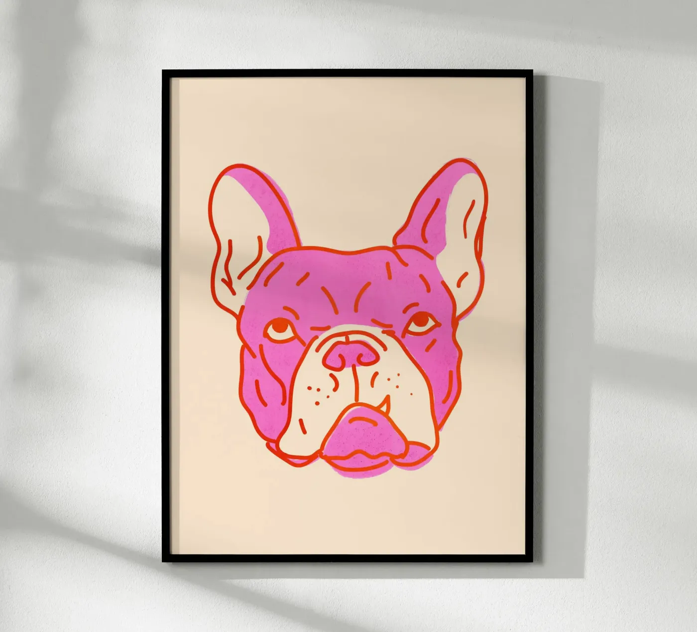 Frenchie rosa shocking poster da showmemars