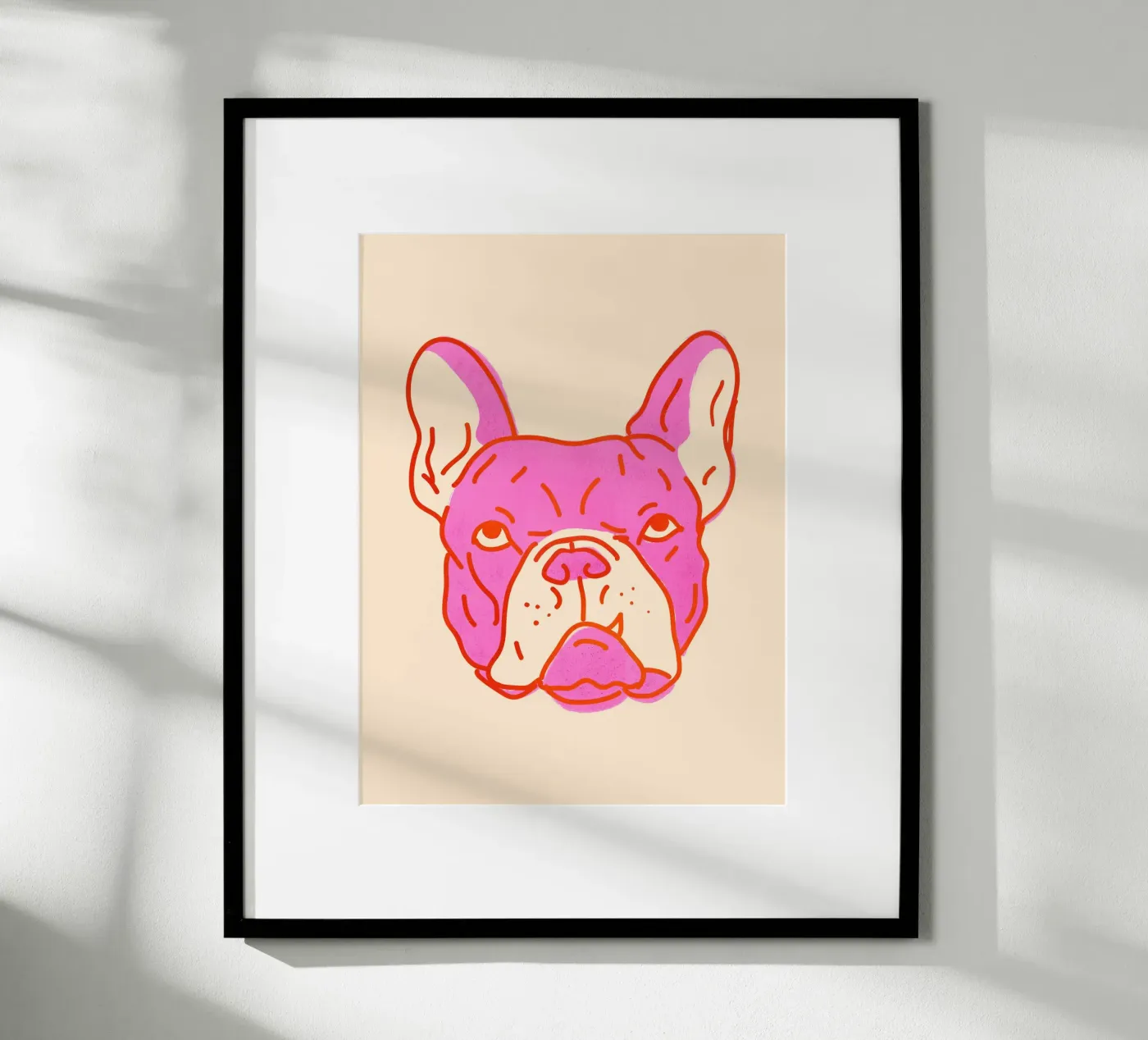 Frenchie rosa shocking poster da showmemars