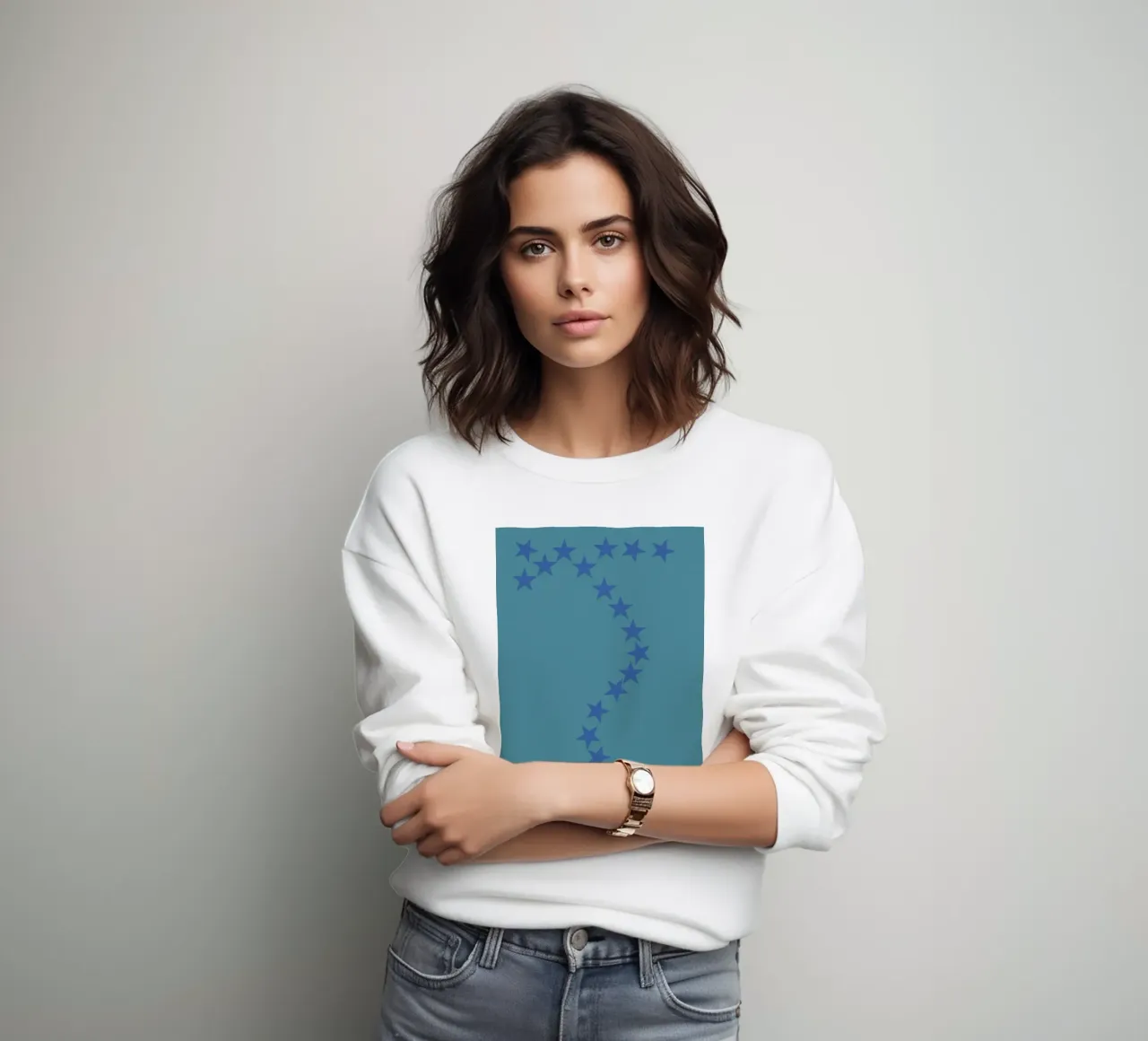 Estrellas azules que caen sudadera de Something for you