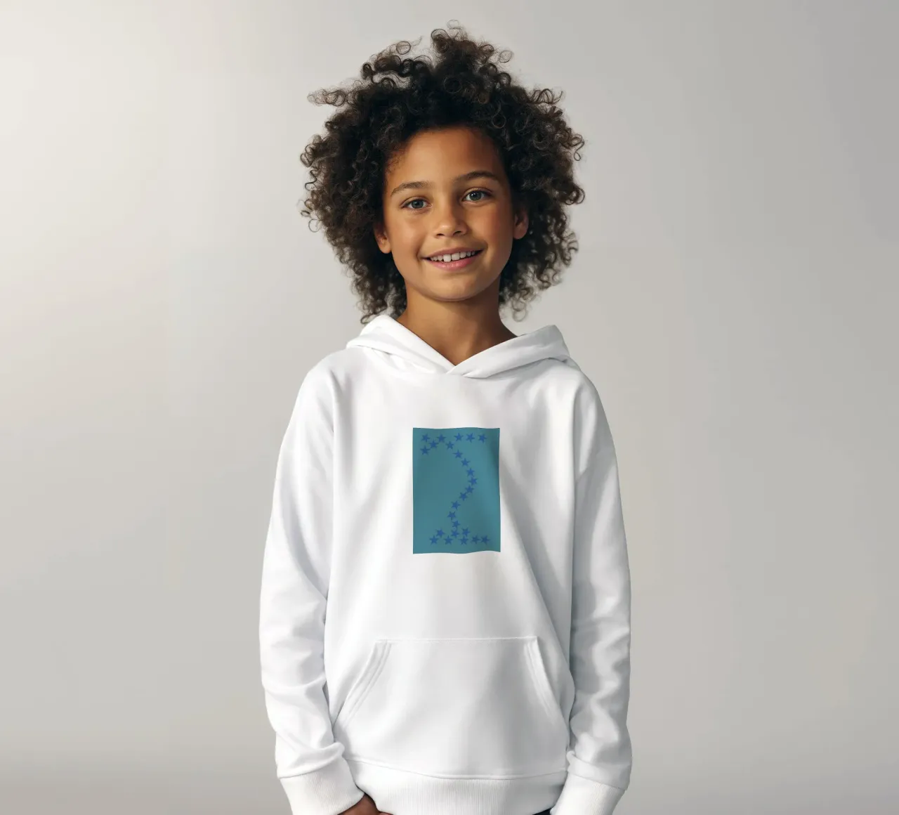 Stelle blu che cadono felpa bambino con cappuccio da Something for you