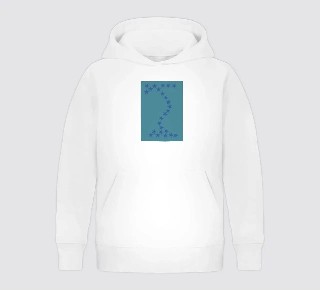 Stelle blu che cadono felpa bambino con cappuccio da Something for you