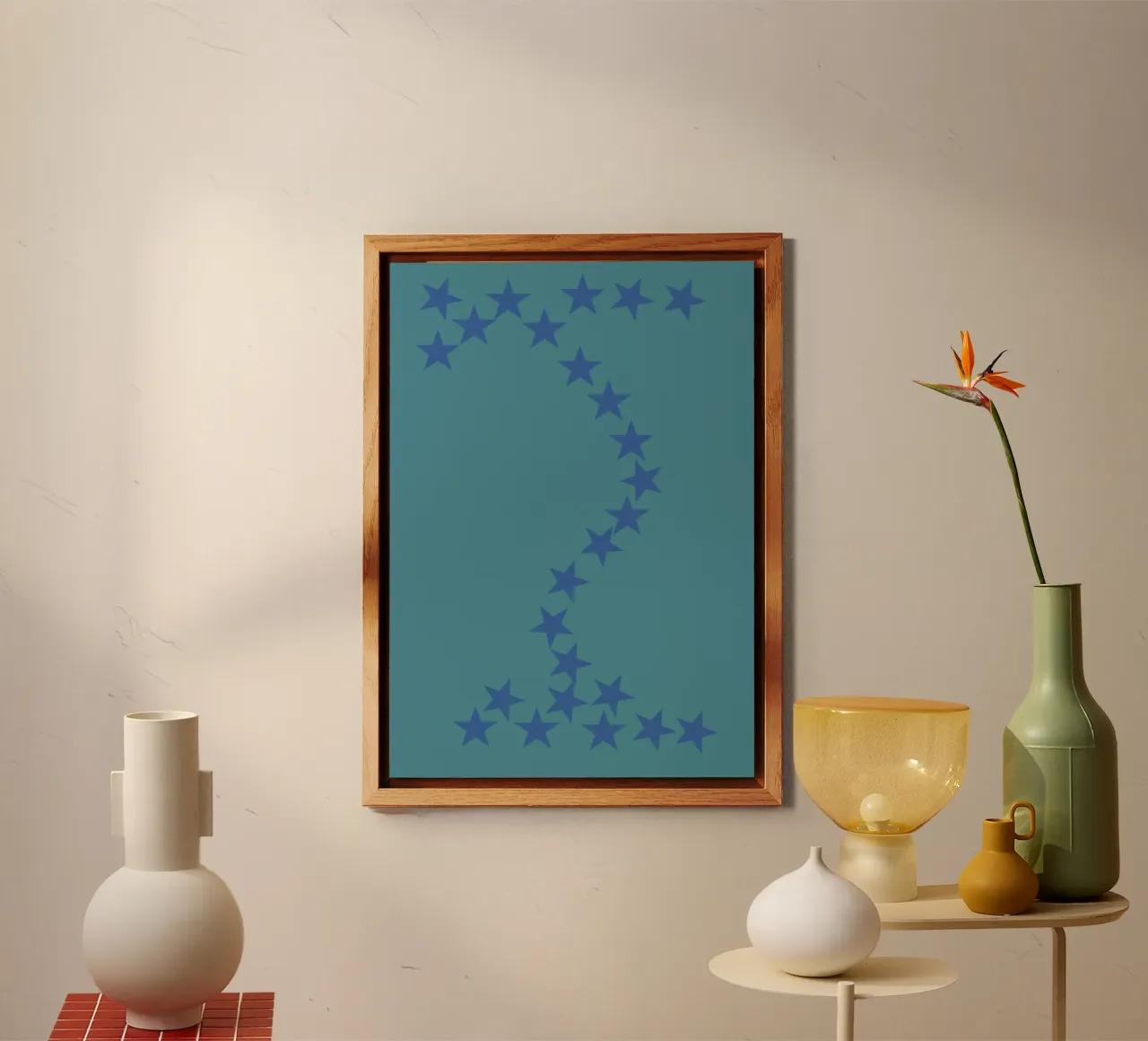 Stelle blu che cadono alluminio dibond da Something for you