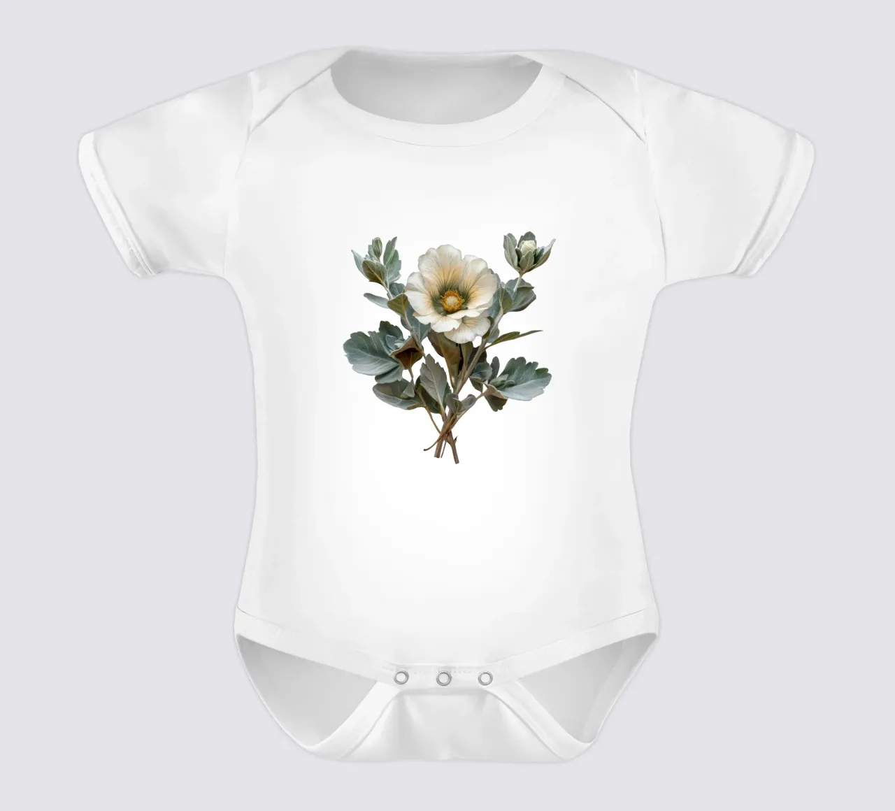 Fiore Dusty Miller 4 body neonato maniche corte da Bold Blooms