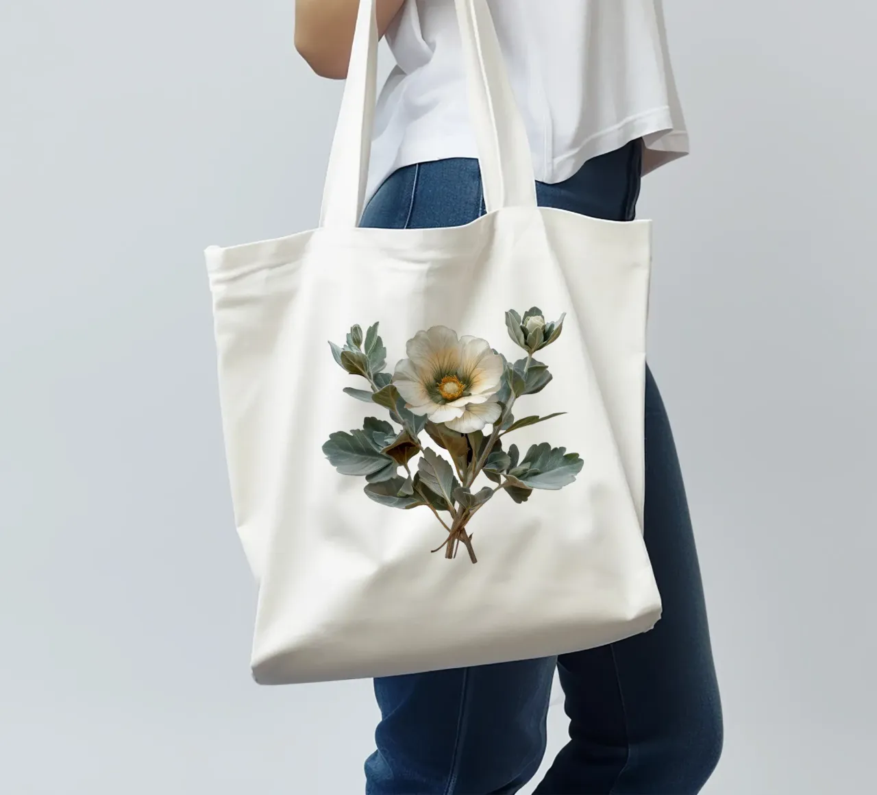 Fiore Dusty Miller 4 borsa in juta da Bold Blooms