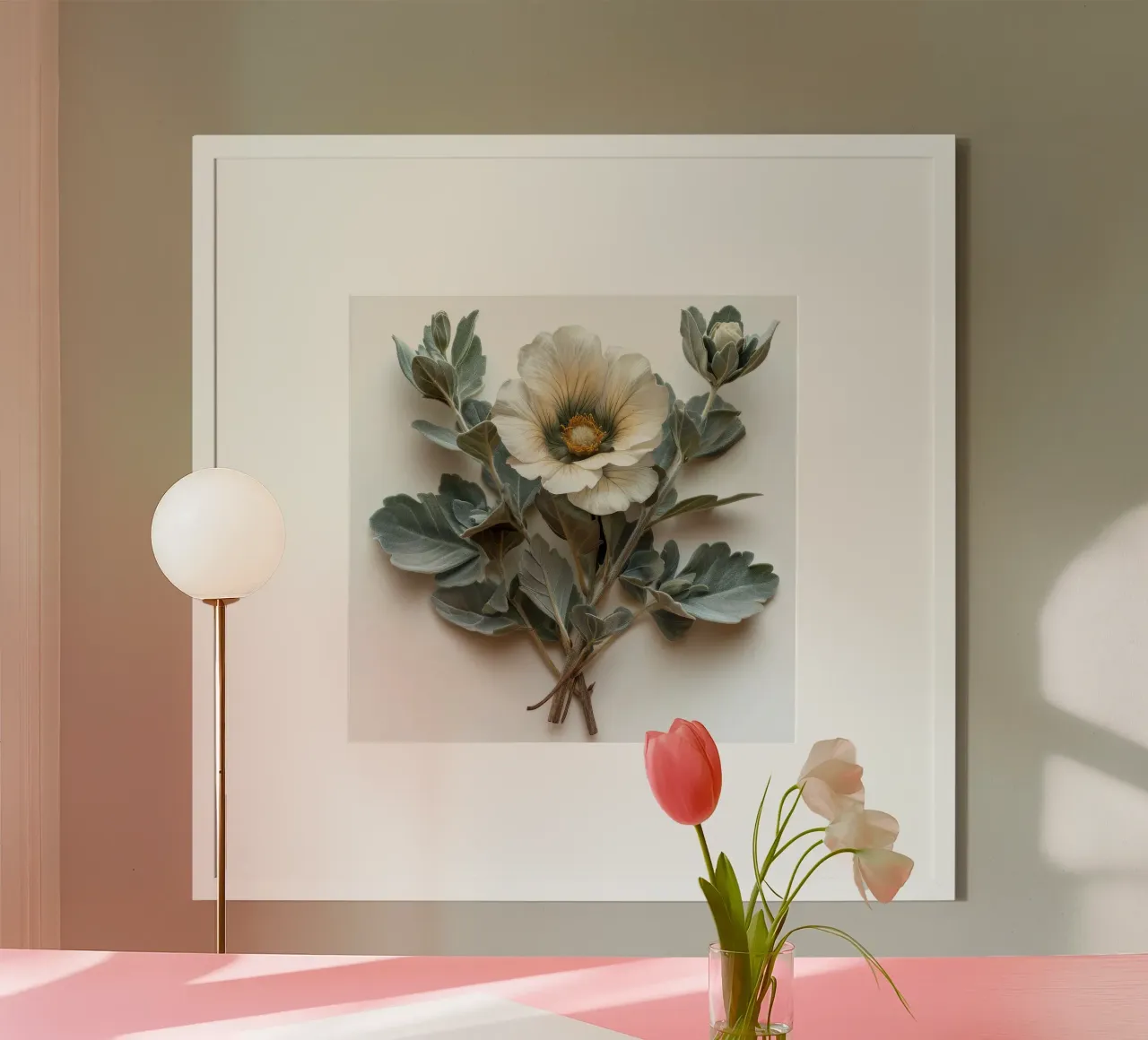 Fiore Dusty Miller 4 carta hahnemühle da Bold Blooms