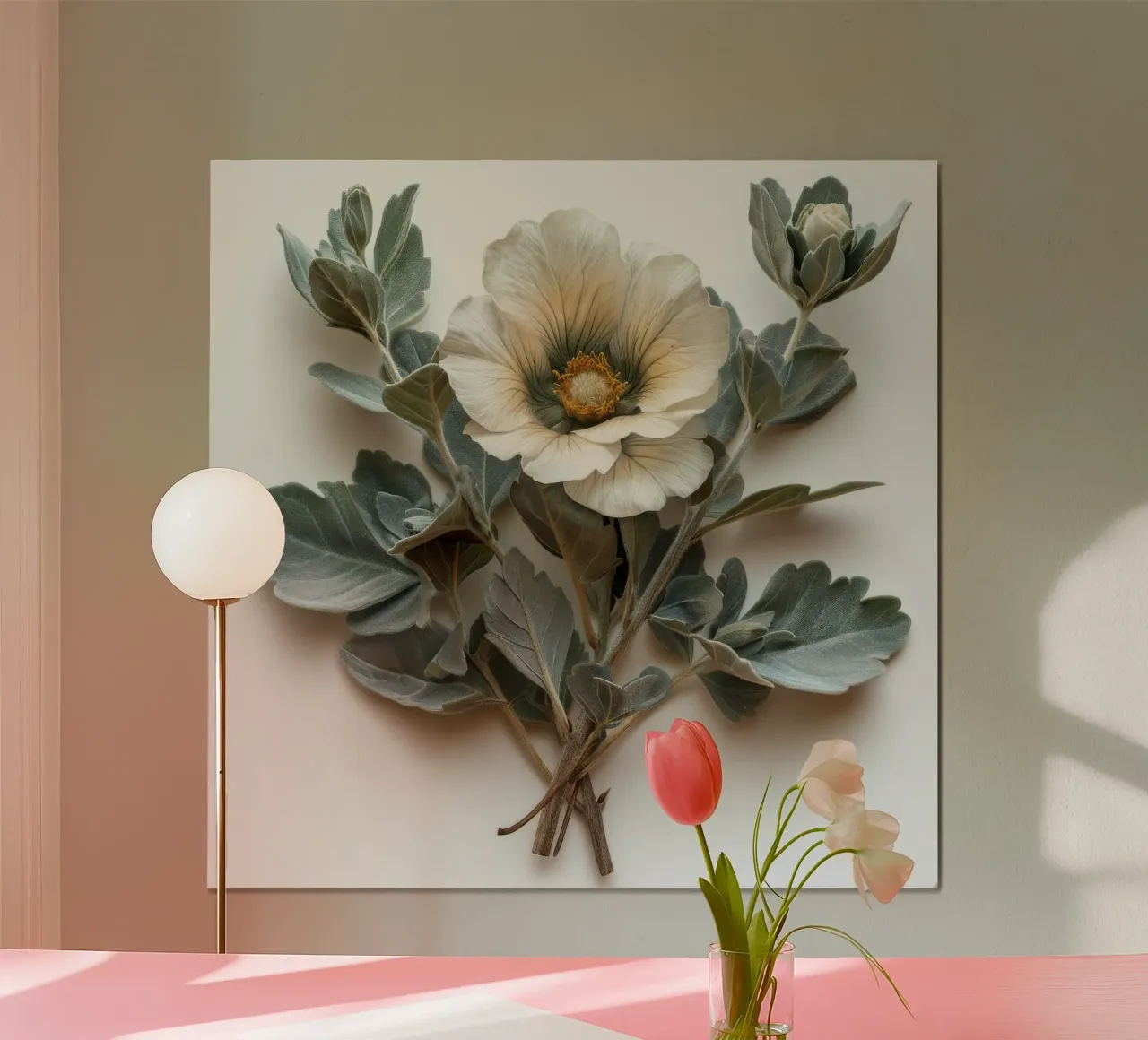 Fiore Dusty Miller 4 carta hahnemühle da Bold Blooms