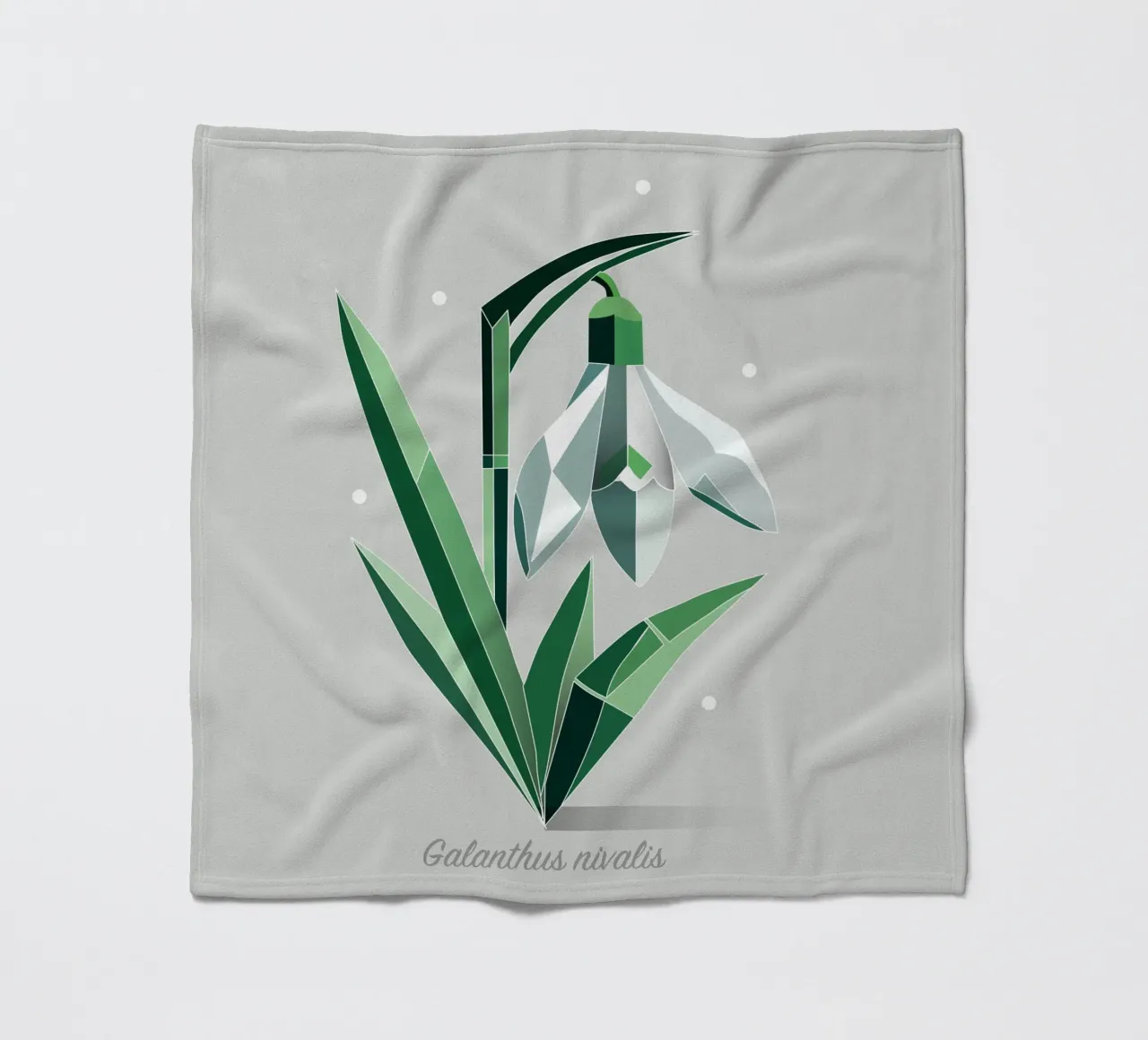 Snowdrops - Elegant representation of the early bloomers fleece blanket by namosh