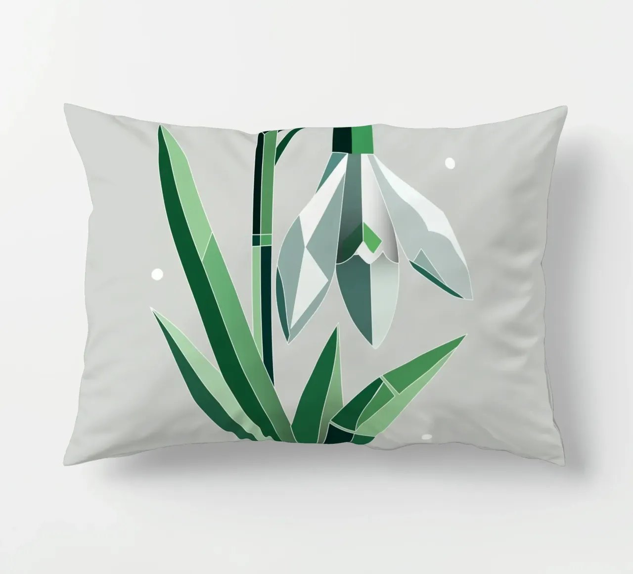 Snowdrops - Elegant representation of the early bloomers decorative cushion by namosh