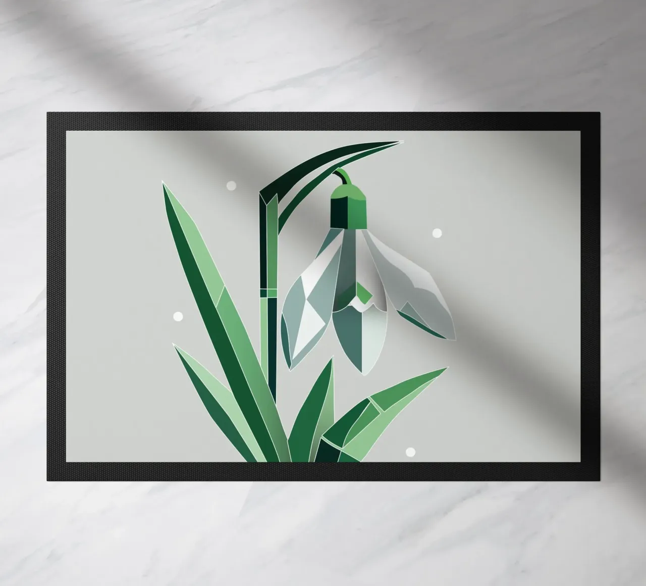 Snowdrops - Elegant representation of the early bloomers doormat by namosh