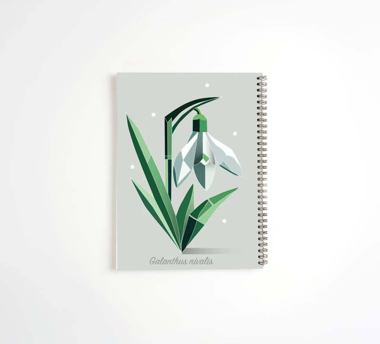 Snowdrops - Elegant representation of the early bloomers spiral notebook by namosh