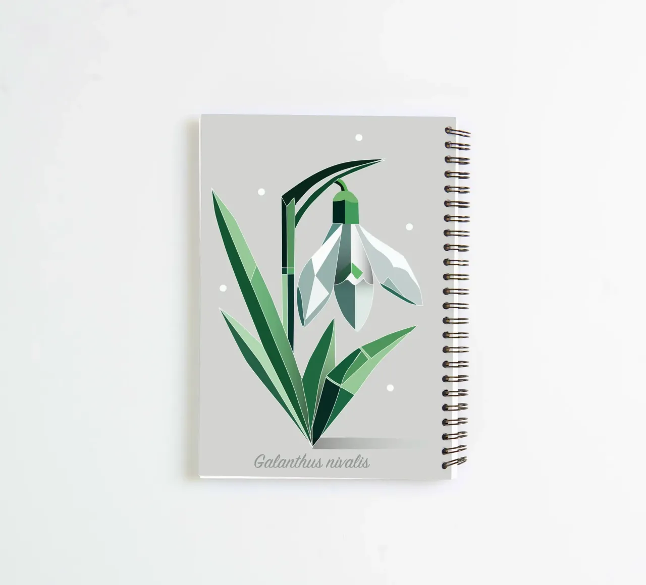 Snowdrops - Elegant representation of the early bloomers spiral notebook by namosh