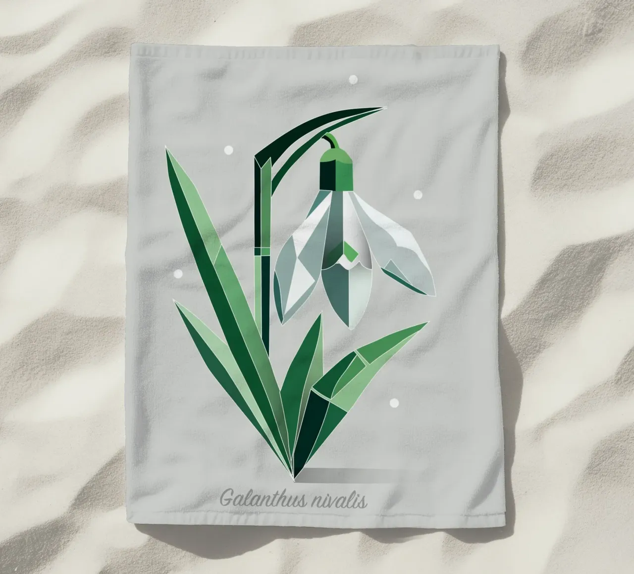 Snowdrops - Elegant representation of the early bloomers beach towel by namosh