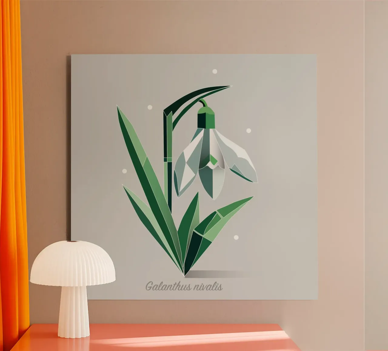 Snowdrops - Elegante representación de las flores tempranas aluminio dibond de namosh