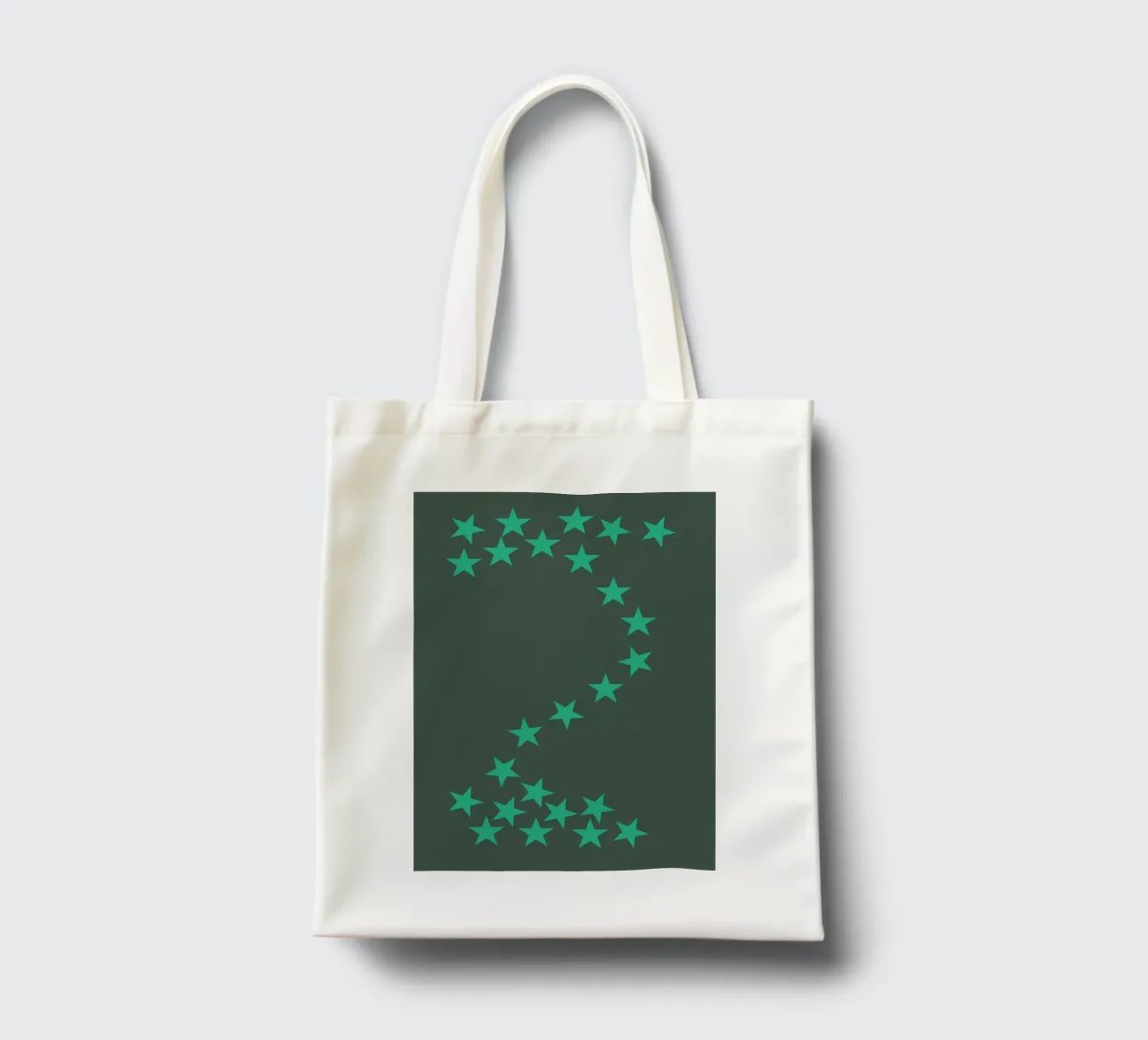 Stelle verdi cadenti borsa in juta da Something for you
