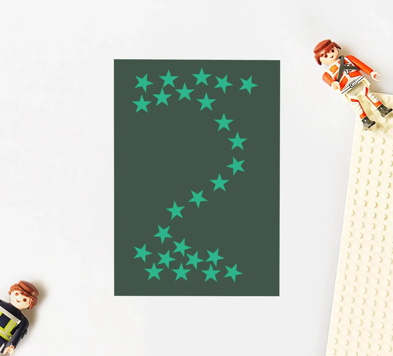 Falling green stars sticker by Something for you