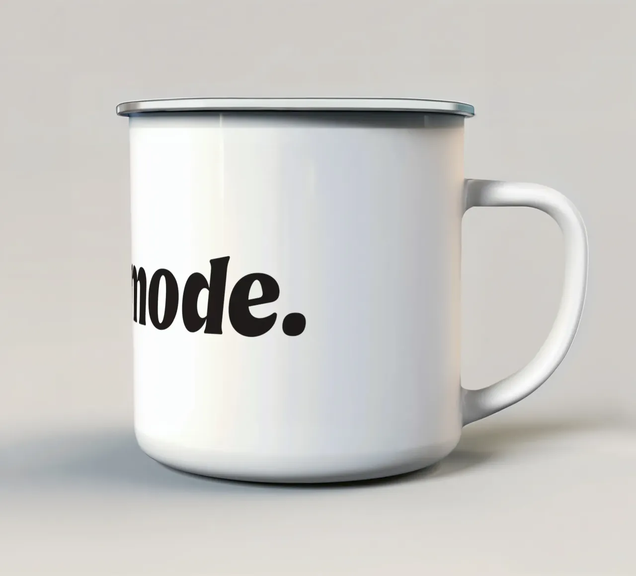 zen mode (No 5) enamel mug by treechild