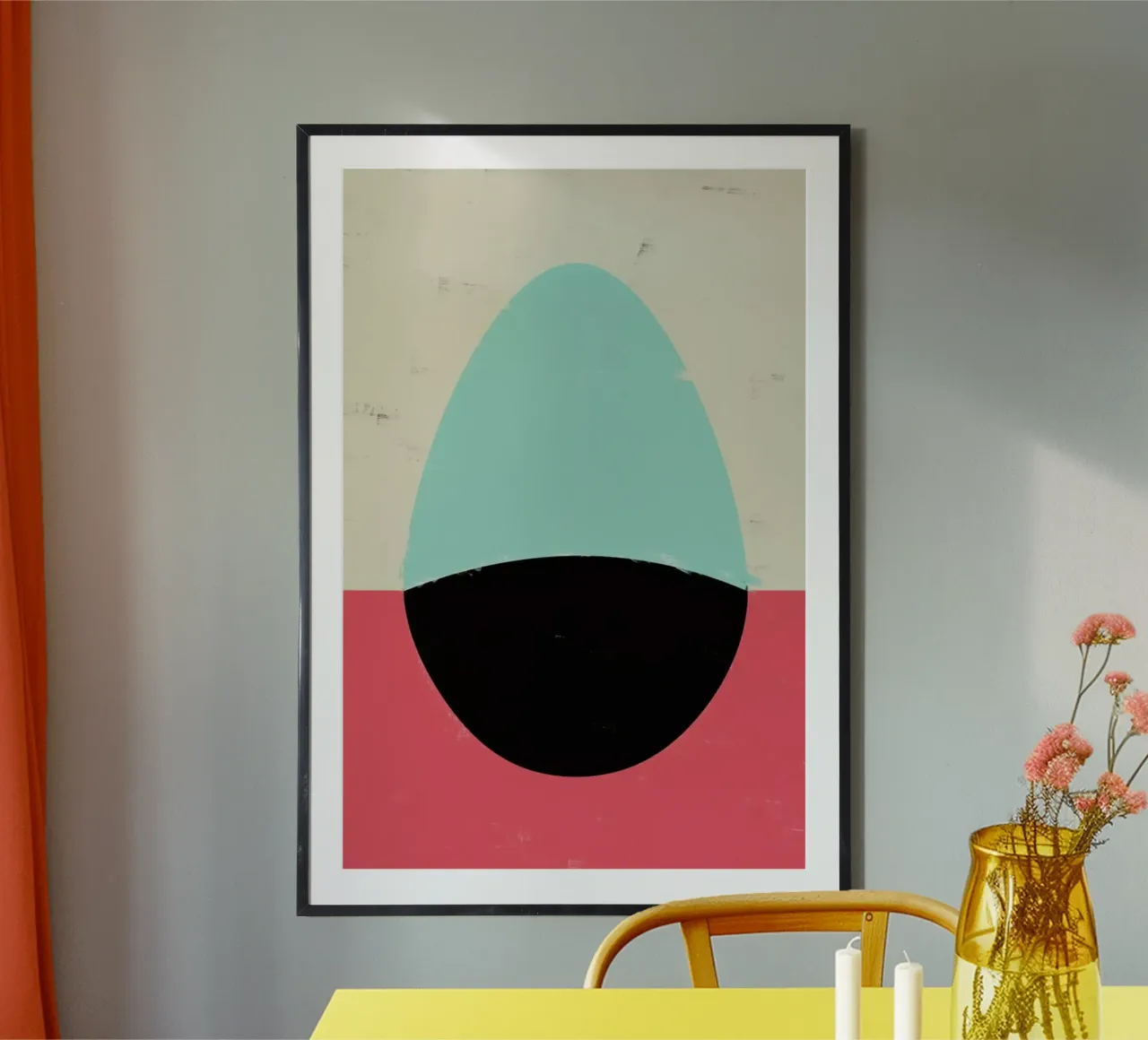 HERE IV poster con telaio in legno da Metron