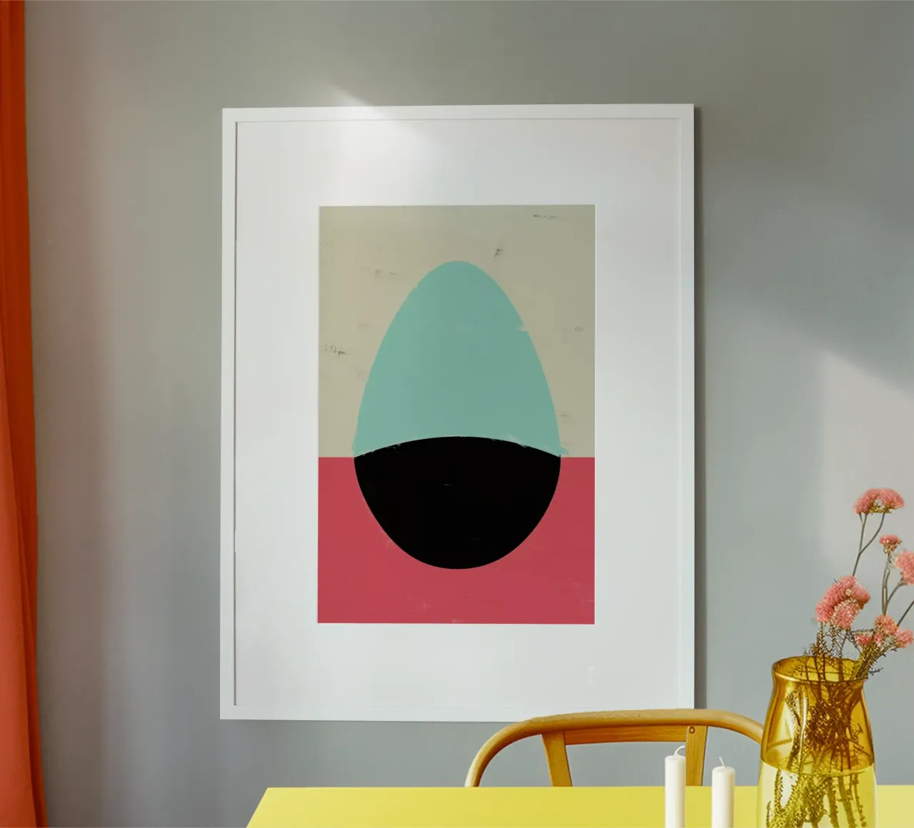 HERE IV poster con telaio in legno da Metron