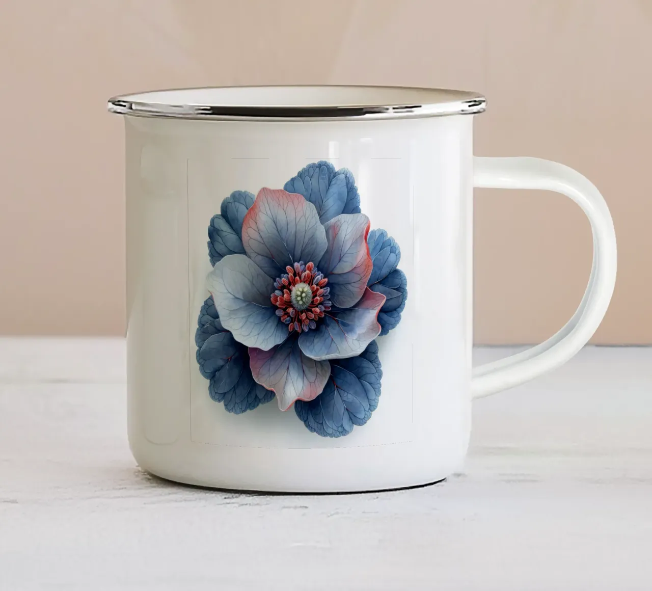 Fiore Dusty Miller 1 tazza in smalto da Bold Blooms