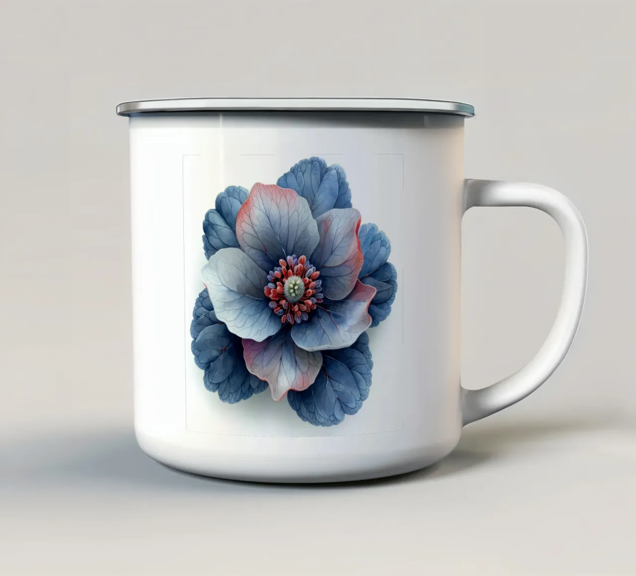 Fiore Dusty Miller 1 tazza in smalto da Bold Blooms