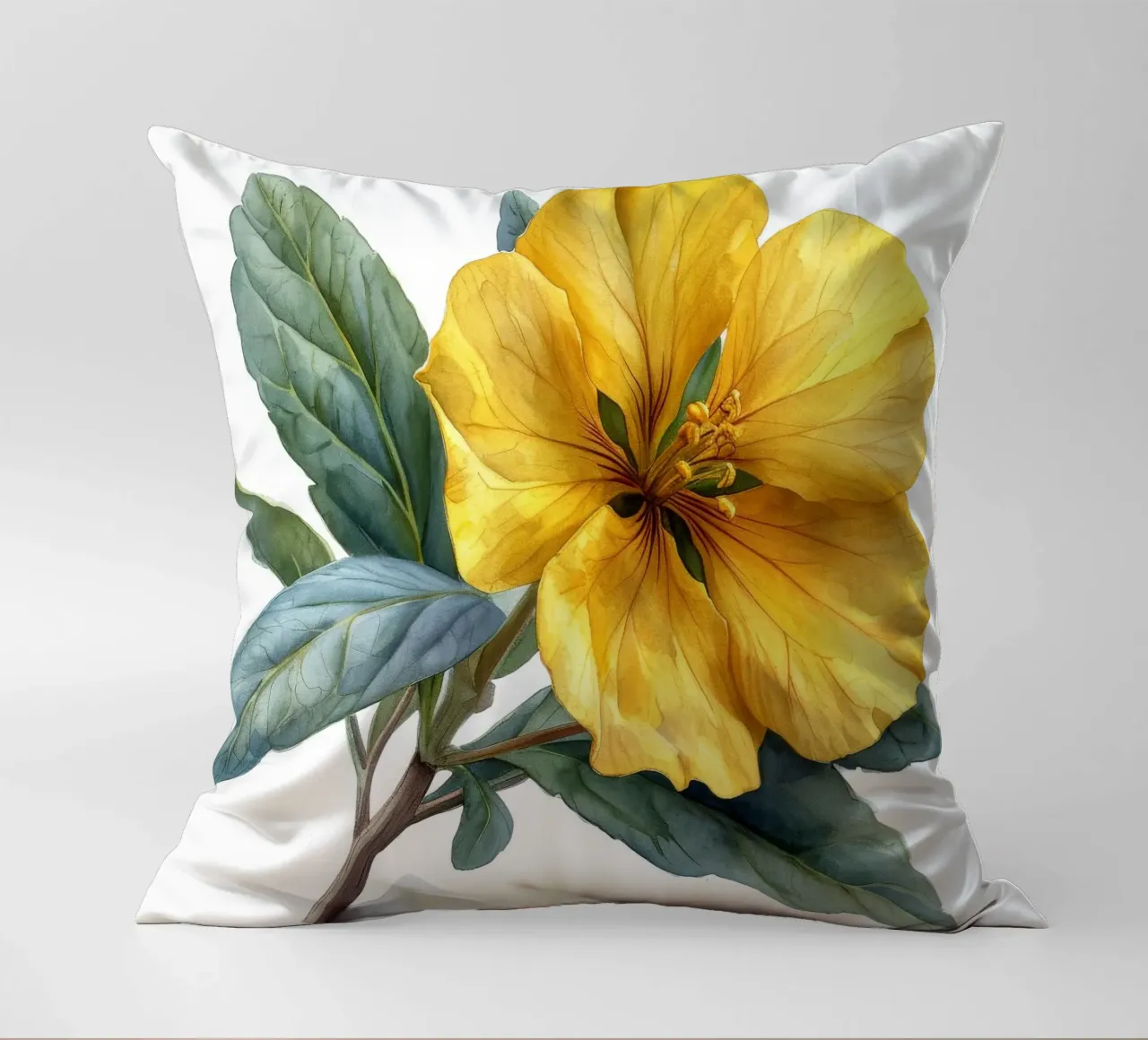 Fiore di enotera 2 cuscino da Bold Blooms