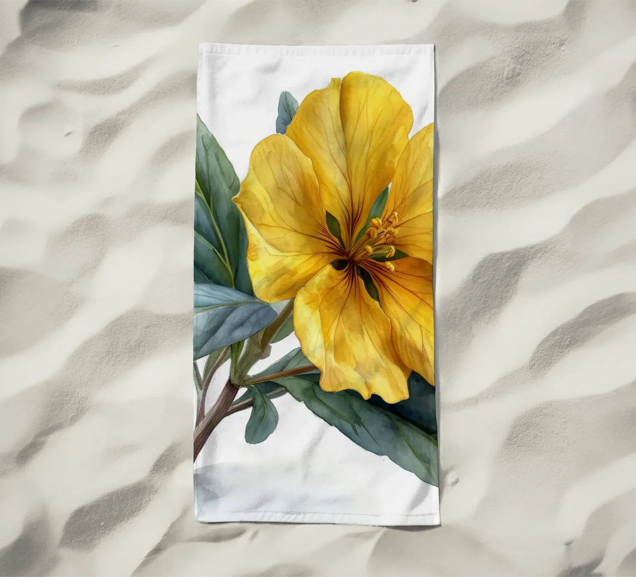 Fiore di enotera 2 telo mare da Bold Blooms