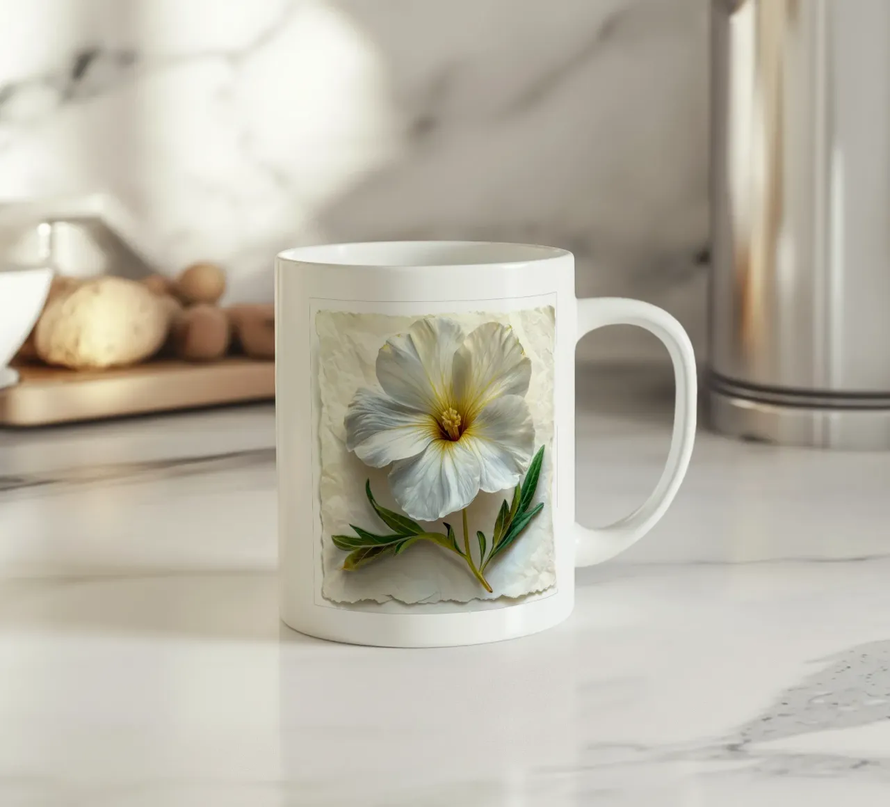 Fiore di enotera 3 tazza in ceramica da Bold Blooms