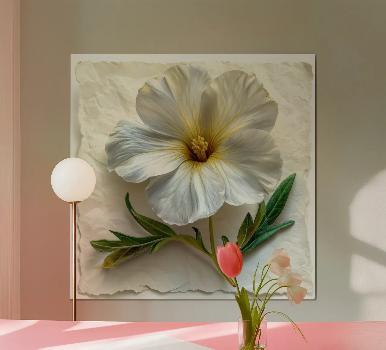 Fiore di enotera 3 carta hahnemühle da Bold Blooms