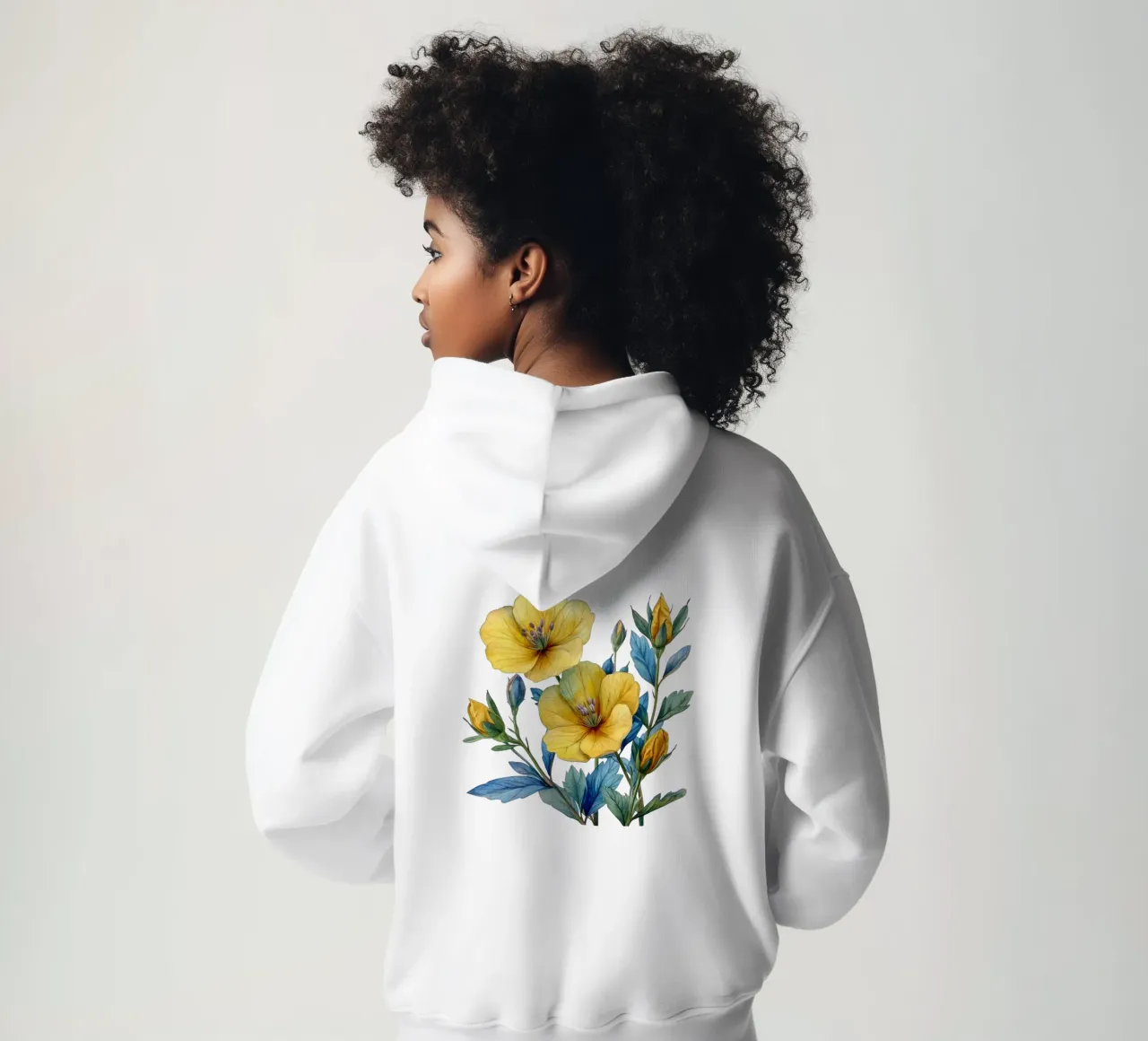 Fiore di enotera 4 felpa con cappuccio da Bold Blooms
