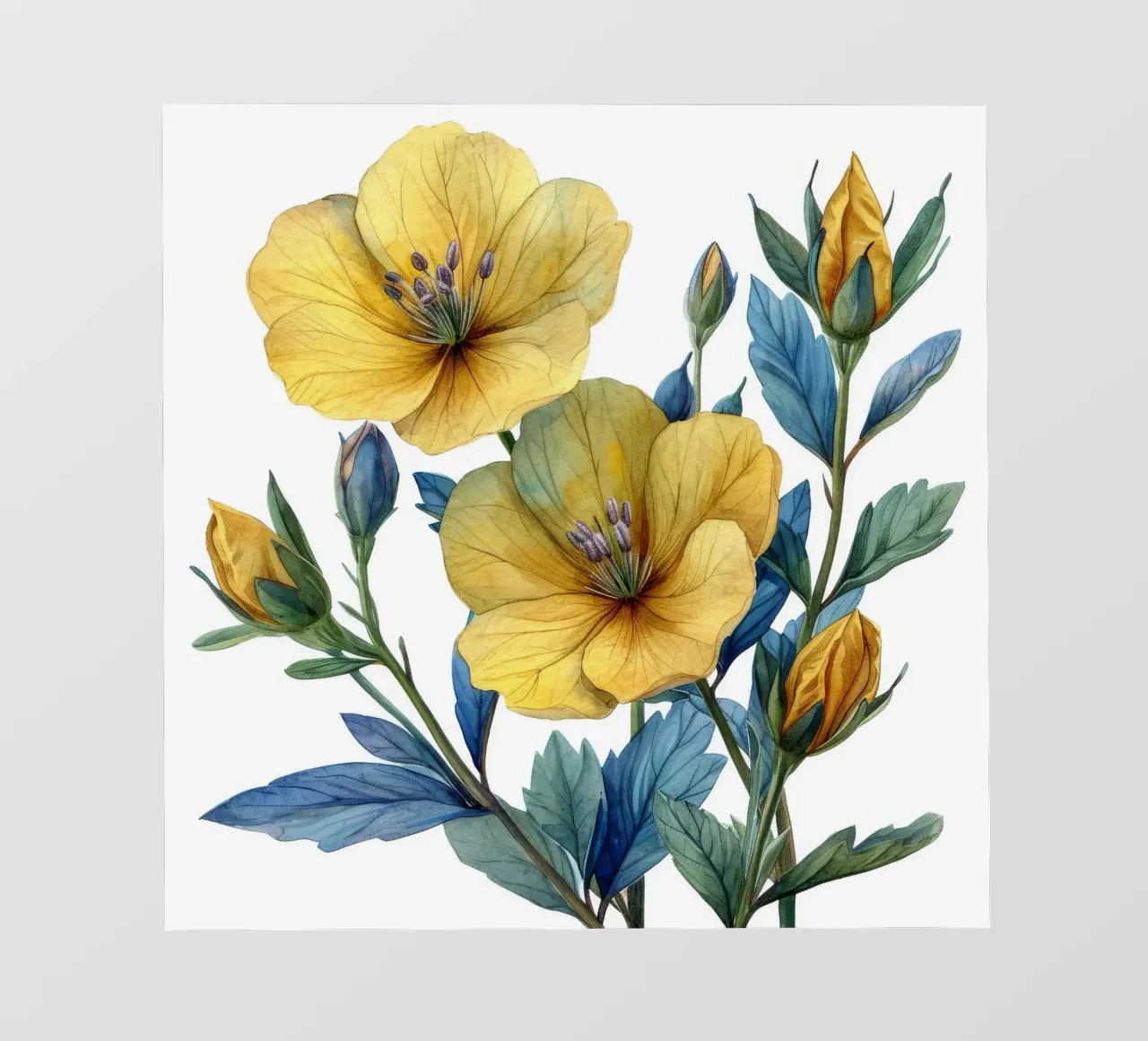 Fiore di enotera 4 telo in pvc da Bold Blooms