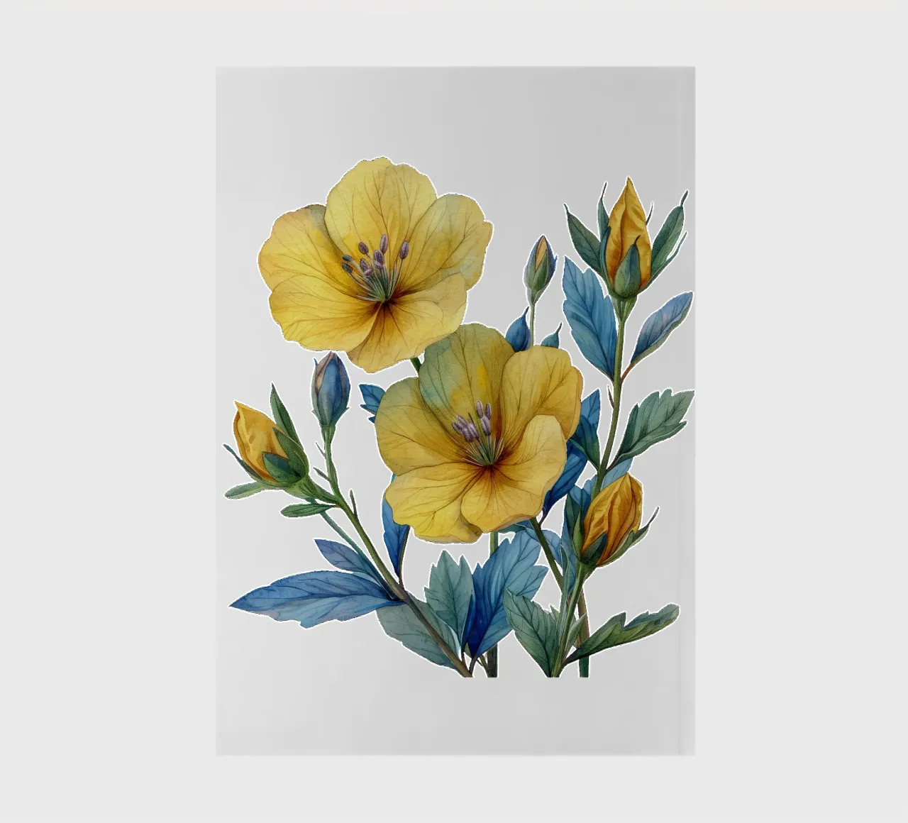 Evening Primrose Flower 4 notebook by Bold Blooms