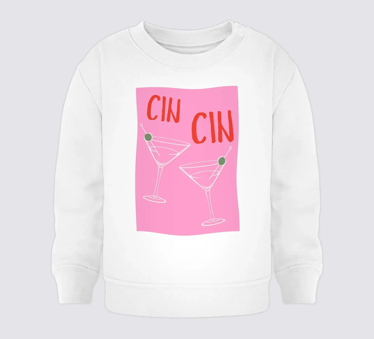 CIN CIN, cocktail Martini, detto francese felpa neonato da pdigitalprints