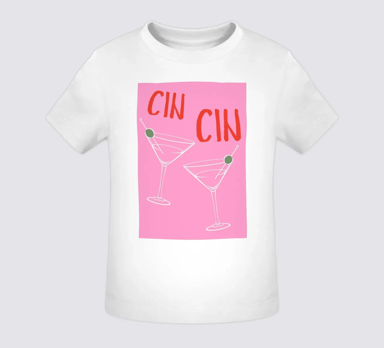 CIN CIN, Martini cocktail, french saying baby t-shirt by pdigitalprints