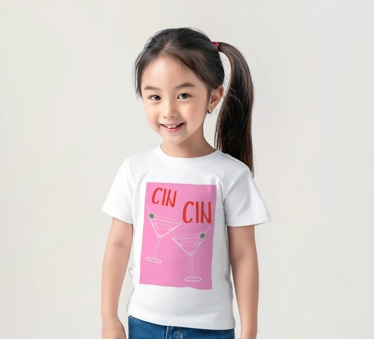 CIN CIN, Martini cocktail, french saying kids t-shirt by pdigitalprints