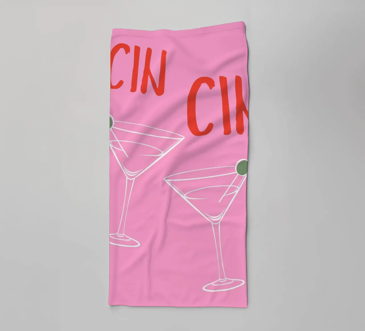 CIN CIN, cocktail Martini, detto francese asciugamano da bagno da pdigitalprints
