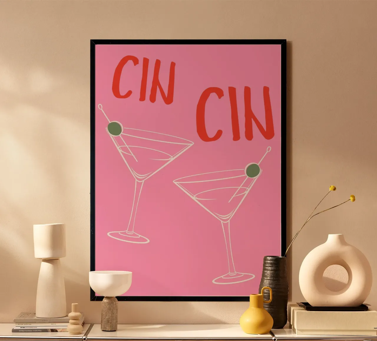 CIN CIN, cocktail Martini, detto francese poster da pdigitalprints