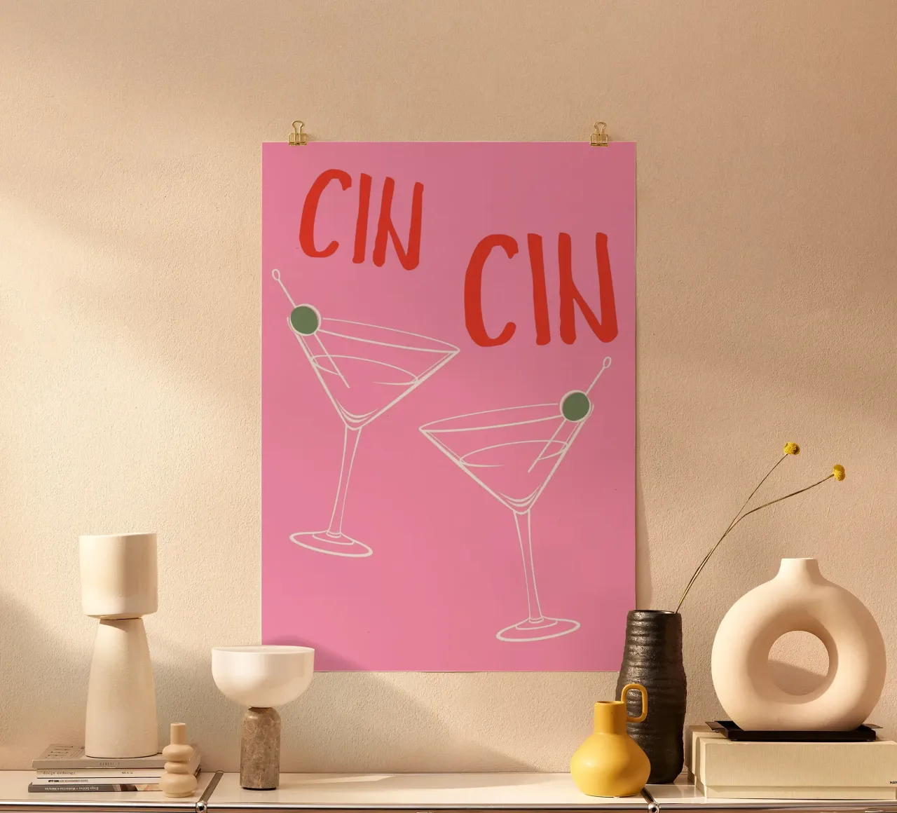 CIN CIN, cocktail Martini, detto francese poster da pdigitalprints