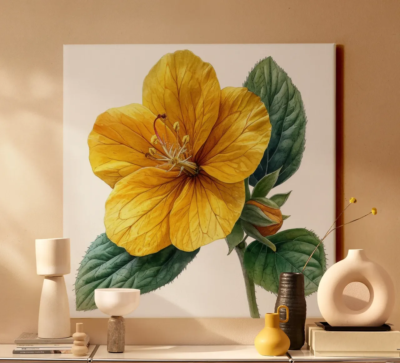 Fiore di enotera 1 tela con Cornice a cassetta da Bold Blooms