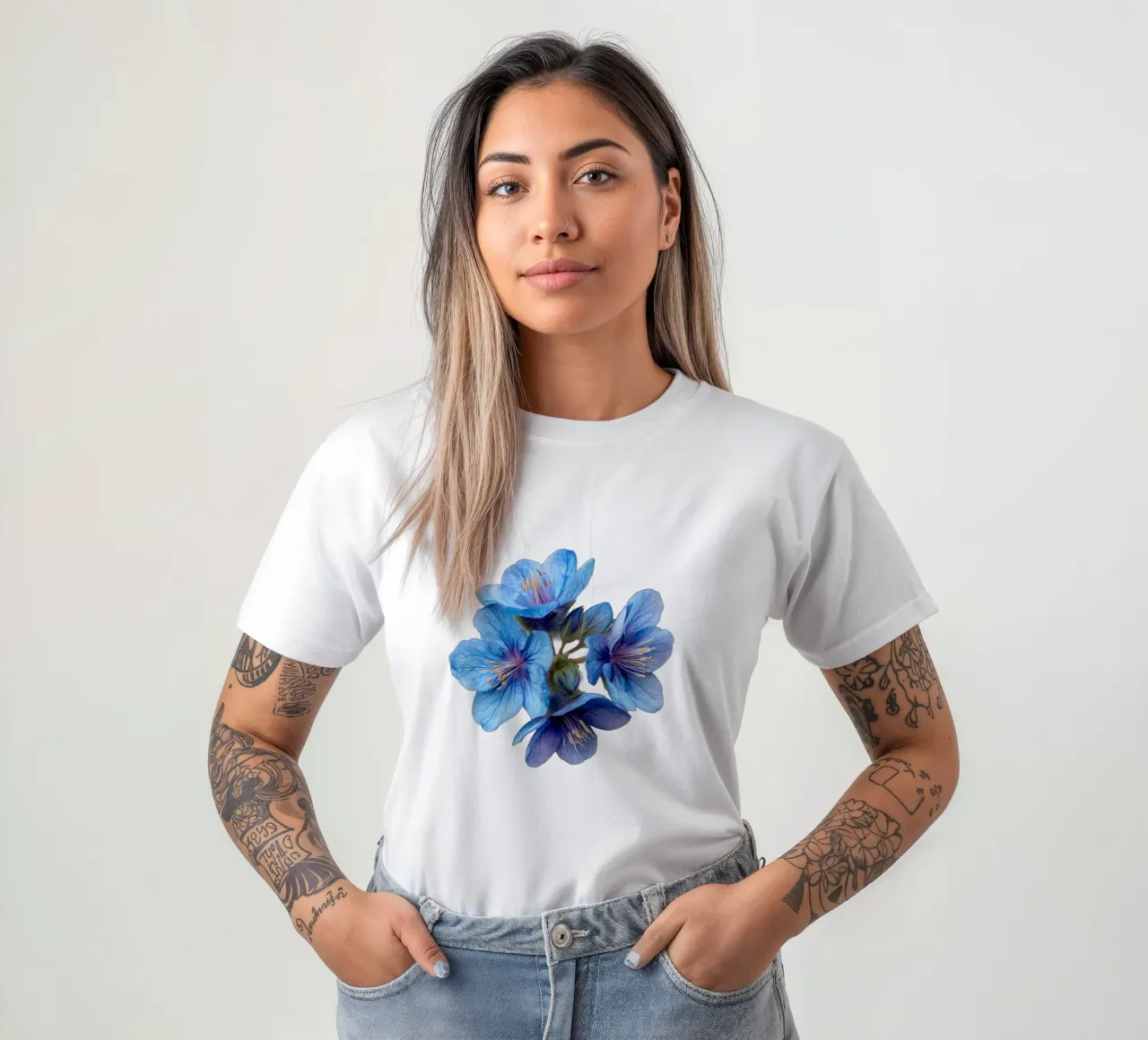 Falso fiore indaco 2 t-shirt da Bold Blooms