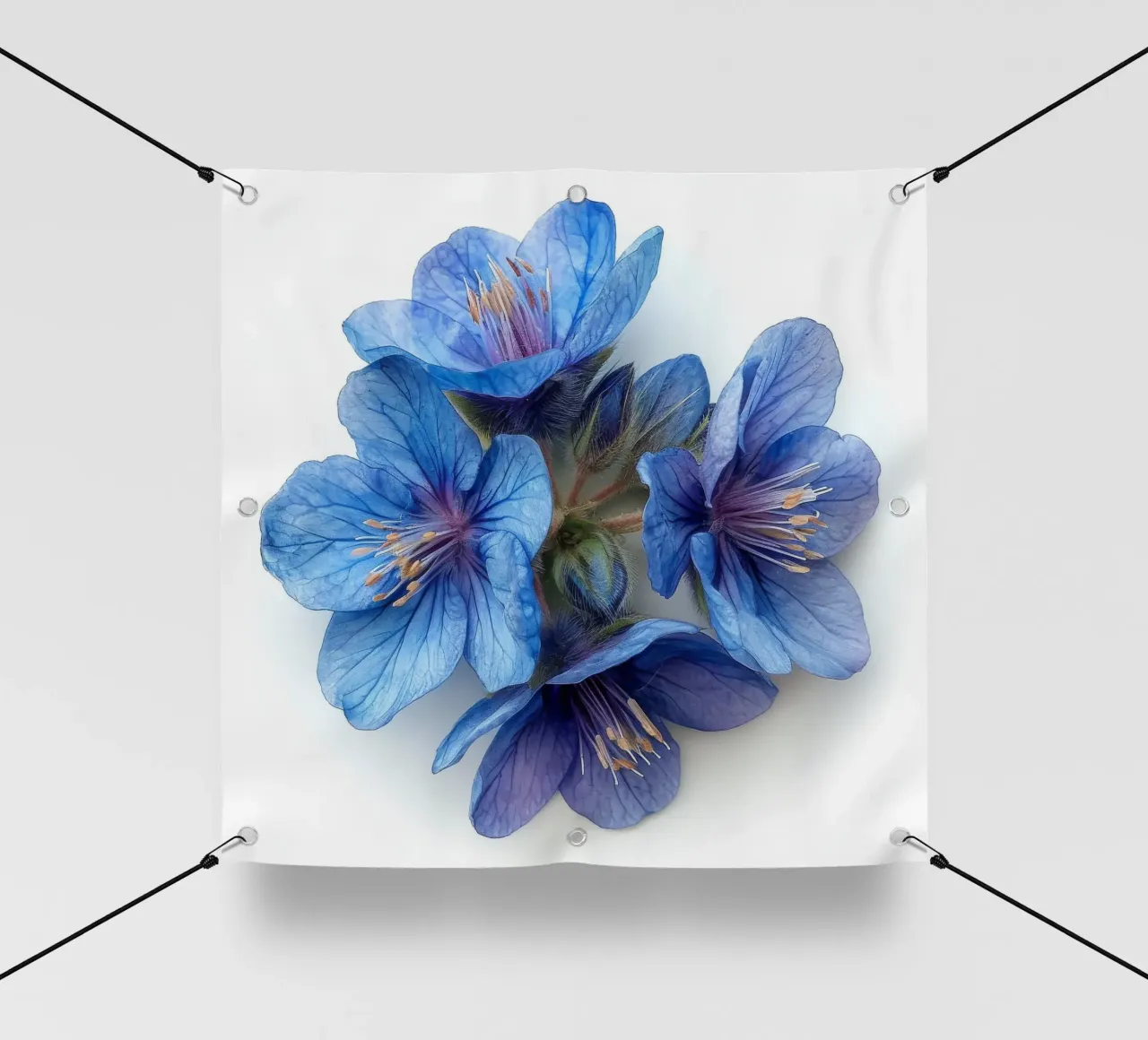 Falso fiore indaco 2 telo in pvc da Bold Blooms